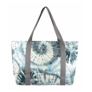 Blue, Gray And White Tie Dye Tote Bag NWOT